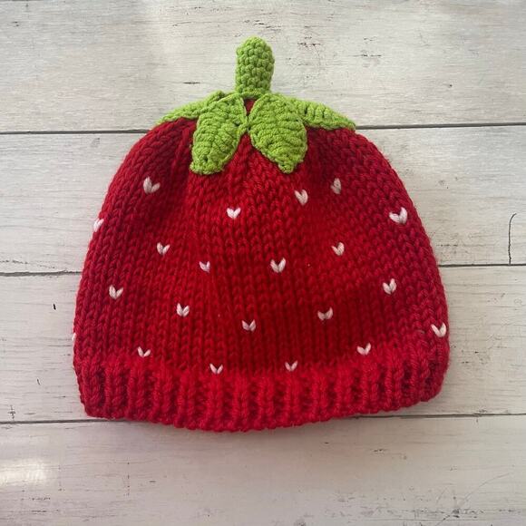 Beanie Girls Strawberry Crochet Beanies Hat Grunge Emo Slouchy Knitted Hats - Picture 9 of 9